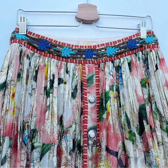 NWT Verb by Pallavi Singhee floral maxi Skirt Sz Small - Picture 7 of 11